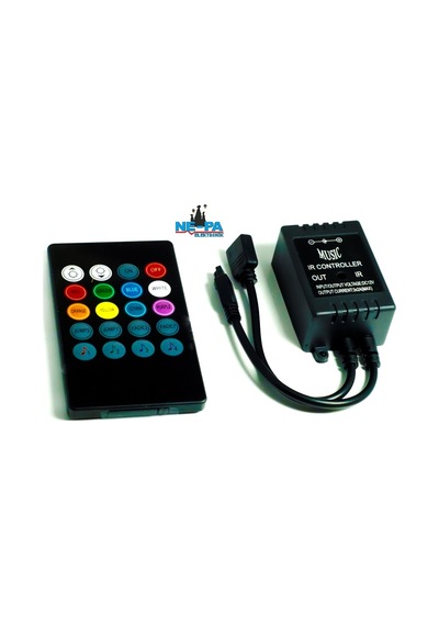 Led Rgb Şerit İç Mekan + Kumanda 5 Metre Müziğe Duyarlı Set