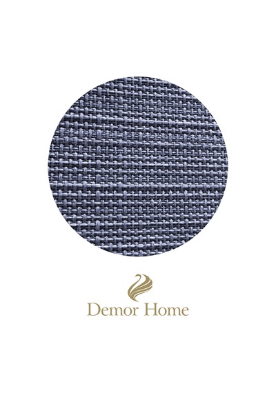 Br Demor Home Keten Dokulu İndigo Rengi Kırlent Yastık Kılıfı