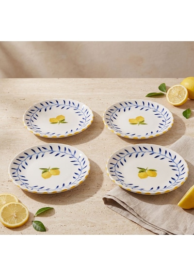 Güral Limon Desenli 19 Cm 4lü Porselen Pasta Tabağı Seti Diğer