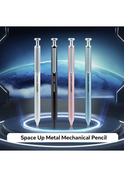 Wrıtech W-5156 Space Up Metal 0,7mm Siyah Gövde Versatil Kalem - 6'lı Kutu 001 Siyah