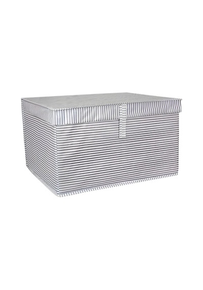 Tofipashop 1 Adet Kapaklı Çok Amaçlı Çamaşır Saklama Düzenleme Hurç, Kutu Maxi 50x40x30 Gri