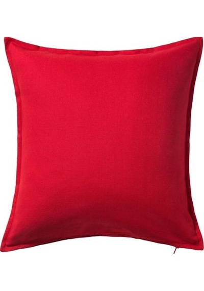 Minder Kırlent  Kılıfı IKEA 50x50 cm Kırmızı Rengi Fermuarlı Yast