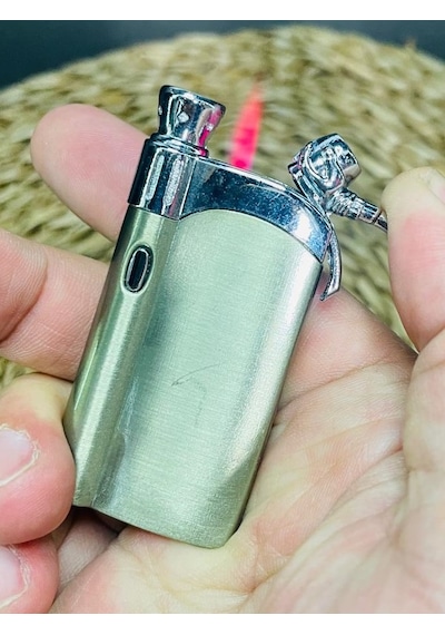 Hunter Metal Kasa Işıklı Pürmüzlü Çakmak