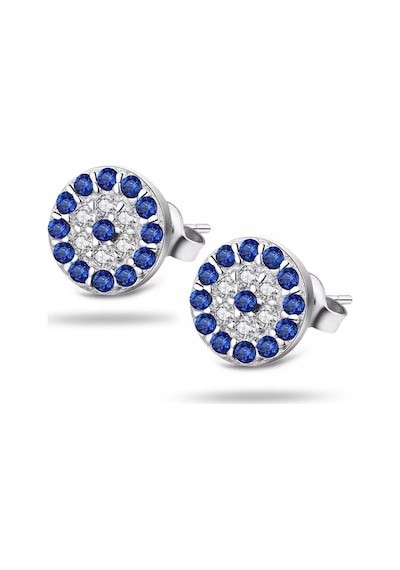 Brezza Lusso Jewelry 925 Ayar Nazar Boncuk Sosyete Gözlü Bayan Gümüş Küpe