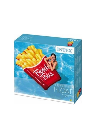 Intex Patates Kızartması Yatak 175 x 132 Cm Şişme Deniz Yatağı Çok Renkli