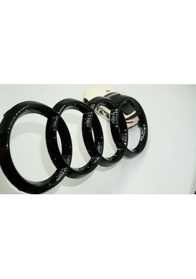 Dk Audi A3 A4 A5 A6 Ön Panjur Izgara Halka Parlak Siyah Abs Logo