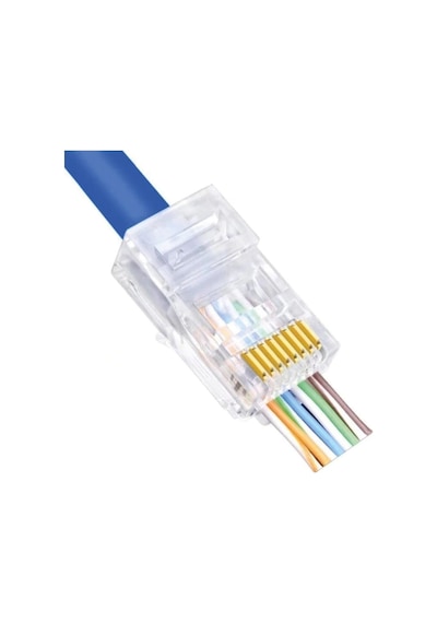 Rj45 Cat6 Açık Uçlu Soket 8p/8c Cat6 Konnektör 100 Adet