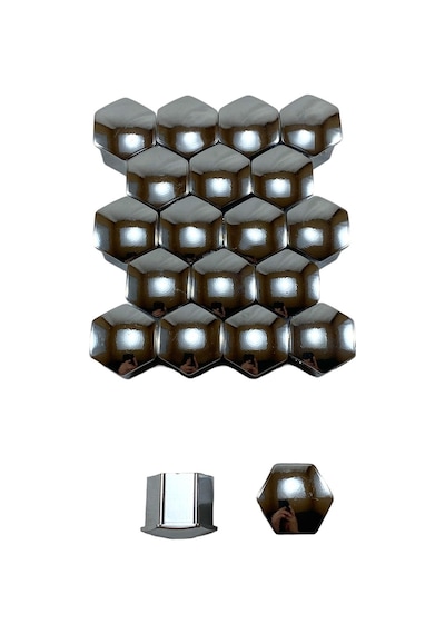 Krom 17 Mm 20 Li Takım Set Oto Çelik Jant Bıjon Kapağı