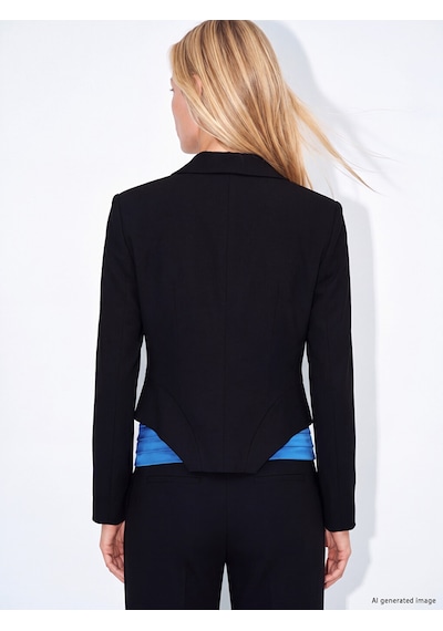 Lcw Vision Siyah Asimetrik Kesim Kadın Blazer Ceket