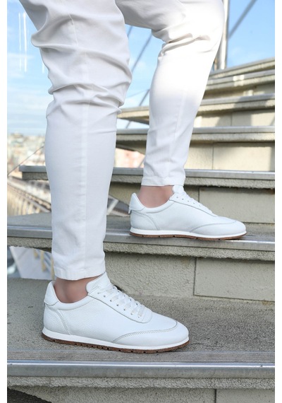 Fast Step Hakiki Deri Erkek Spor Ayakkabı 723ma3400 Beyaz