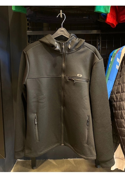Crozwise Erkek Su İtici Kapşonlu Sweatshirt Siyah