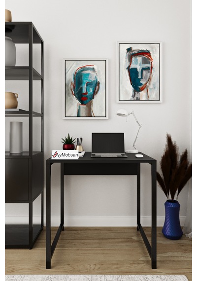 Selin Metal Ayaklı Çalışma Masası Siyah Suntalam, Siyah Metal Ayak, Modern Ofis & Ev Masası Siyah Selin Metal Ayaklı Çalışma Masası Siyah Suntalam, Siyah Metal Ayak, Modern Ofis & Ev Masası Siyah