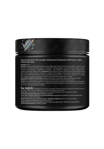 Kingsize Nutrition Flex Complex + Glucosamine 120 Tablet - Aromasız