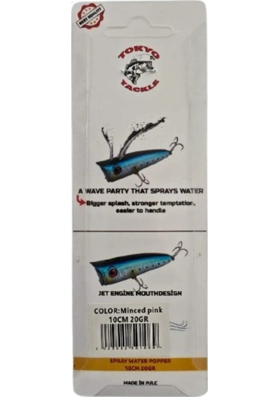 Spray Water Popper Su Üstü Püskürtmeli Popper Yem 10cm 20gr P19s218