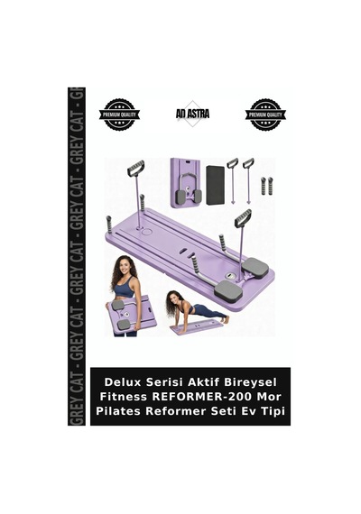 Delux Serisi Aktif Bireysel Fitness Reformer-200 Mor Pilates Reformer Seti Ev Tipi