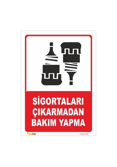 Sigortaları Çıkarmadan Bakım Yapma - Isg Levhası Levha 35x50 Cm Dekota 3 Mm