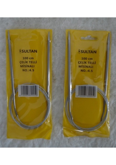Çelik Telli Misinalı Şiş 100 Cm 4,5 No 2 Adet