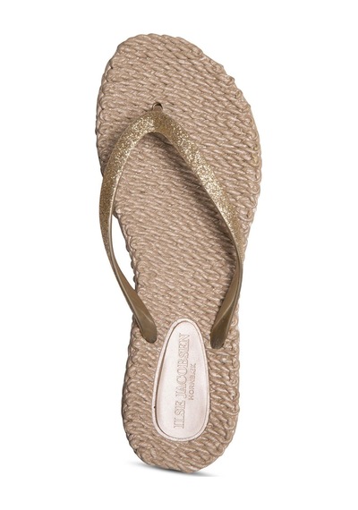 Ilse Jacobsen Platin Cheerful01 - Platin Simli Parmak Arası Terlik-6939 Platin