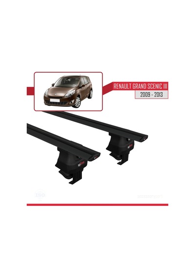 Renault Grand Scenic Iıı 2009-2013 Arası İle Uyumlu Ace-4 Ara Atkı Tavan Barı Siyah