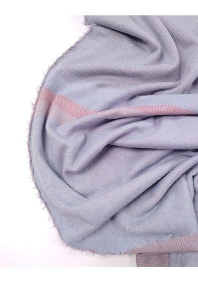 Mavi Gri Pembe Enine Çizgili Pano Desen Jakarlı İnterlok Kumaş Hırkalık & Kazaklık 150x100cm Her Pano -12381 Mavi,gri,pembe