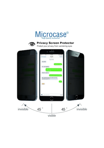 Apple Uyumlu   iPhone Se 2020 Privacy Gizlilik Filtreli Tam Kaplayan Cam - Siyah