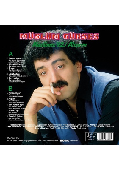 Müslüm Gürses Müslümce '92 / Alışırım Plak 180 Gram Stereo Lp