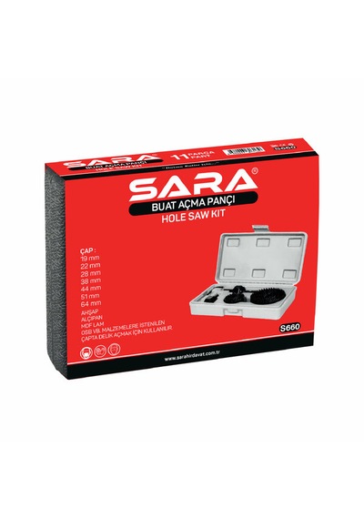 Sara S660 Buat Açma Panç Seti 11 Parça, 19-64 Mm