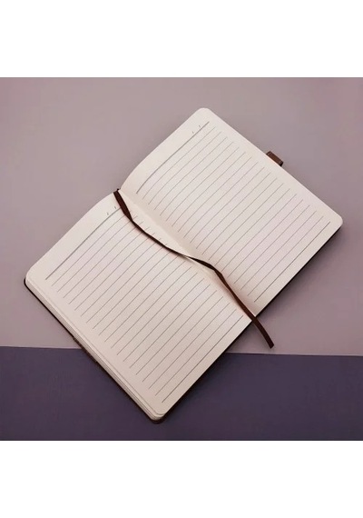 Lb Desenli Siyah Deri Defter Kalem Set