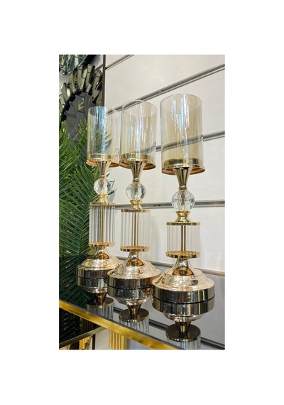 Kristal Mumluk Şamdan Bronz - 663538933 Bronz - 663538933 Bronz