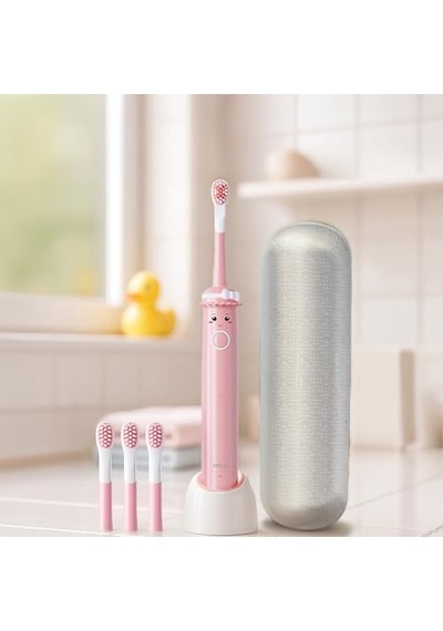 Ayrex Mioji Oral B2 Kids Care Şarj Edilebilir Diş Fırçası Pembe + 4 Adet Fırça Başlık Diğer