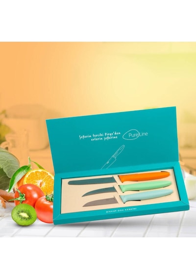Pirge Pure Line Sebze Meyve Bıçak Seti 46100 Siyah