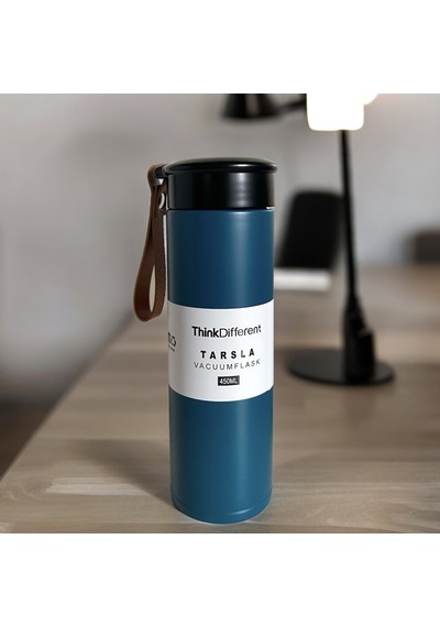 Prettify Modern Çift Vakum Yalıtımlı Yandan Deri Tutacaklı Sıcak/soğuk 450 ML