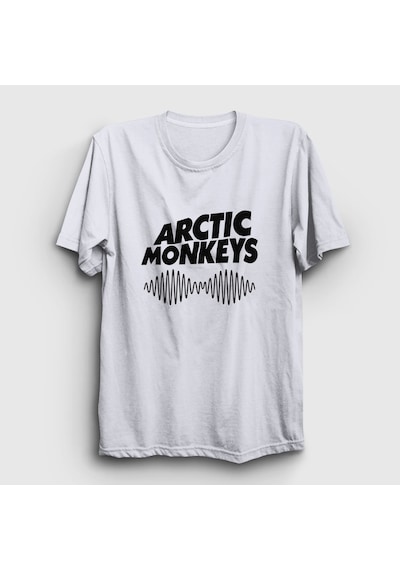 Presmono Unisex Cover Arctic Monkeys T-shirt Beyaz