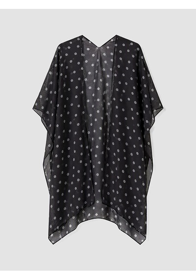 Lcw Dream Siyah Şal Yaka Desenli Kadın Kimono