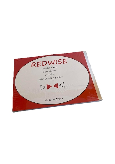 Redwise A4 Şeffaf Cilt Kapağı 150 Micron 100'lü Paket - Asetat Kağıdı