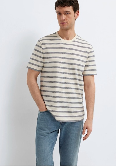 Mavi M0613336-70057 Çizgili Tişört Erkek T-shirt Bej