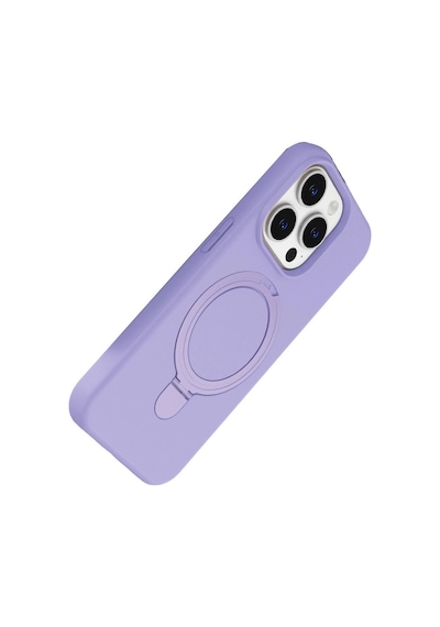 Apple iPhone Uyumlu iPhone 14 Pro Max Regal Magsafe Standlı Kapak - Lila Renkli