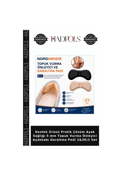 Hadpols Destek Ürünü Pratik Çözüm Ayak Sağlığı 5 Mm Topuk Vurma Önleyici Ayakkabı Daraltma Pedi 2&39 Li Set Çok Renkli