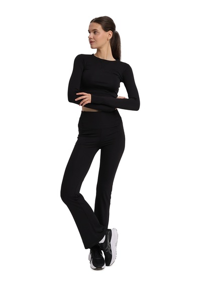 Sportive Mahave Cropped Top Kadın Siyah Antrenman T-shirt 25kk1045-syh 1776166 SIYAH