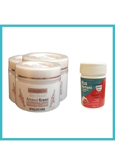Bezos Süper Three Brand Vücut Kremi 100 Ml Arnavut Kremi3 Adet + Rus Merhemi 50 Ml 1 Adet Dfnbez