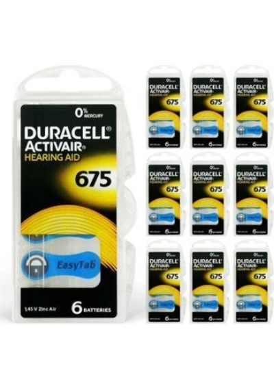 Duracell 675 İşitme Cihazı Pili 6'lı 10 Paket