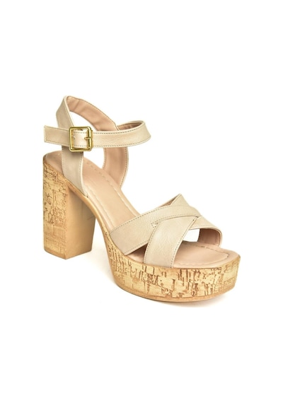 Fox Shoes U996251509 Ten Platform Kalın Topuklu Kadın Ayakkabı Ten