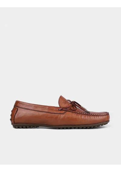 Cabani Erkek Hakiki Deri Taba Loafer Ayakkabı Taba