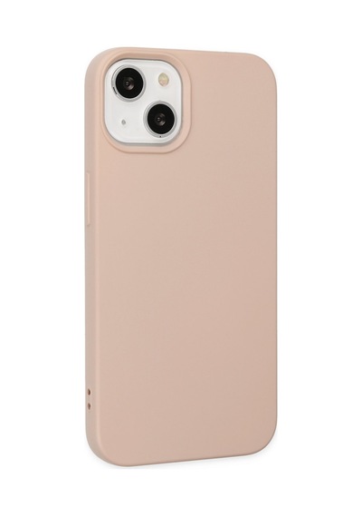 Apple iPhone Uyumlu 14 Plus - Kılıf Nano İçi Kadife Silikon - Pudra