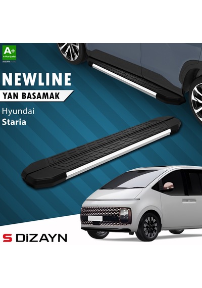 S-dizayn Hyundai Staria S-line Krom Yan Basamak 233 Cm 2021 Üzeri A+ Kalite