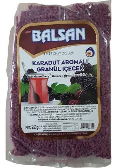 Balsan Granül Karadut 250 G. Aromalı İçecek Tozu