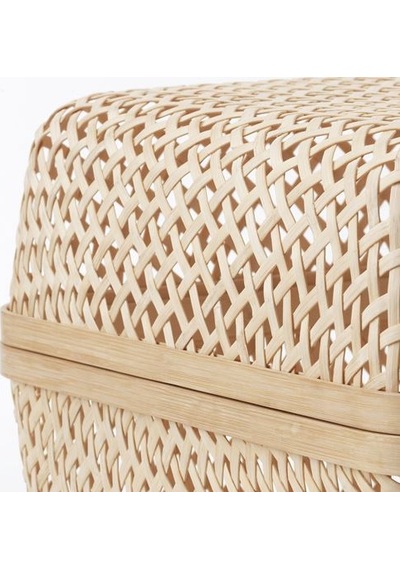 Ikea Smarra Kapaklı Kutu, Natürel, 30x30x23 Cm Çok Renkli