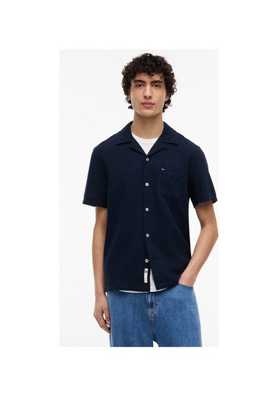Tommy Hilfiger Erkek Tjm Reg Lınen Blend Camp Ss Ext Dm0dm23058-thc1g-15606 Lacivert