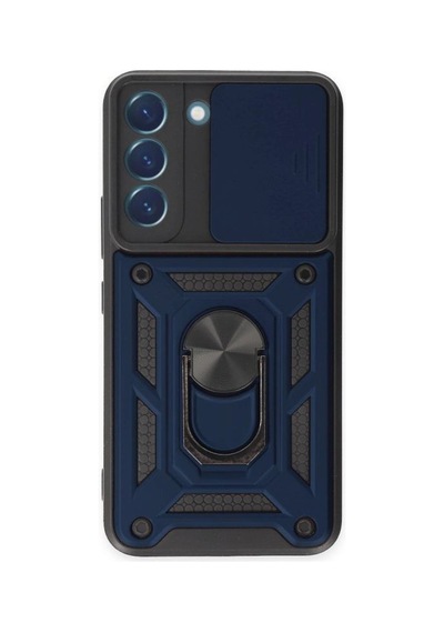 Samsung Galaxy S24 Kılıf Pars Lens Yüzüklü Silikon - Lacivert
