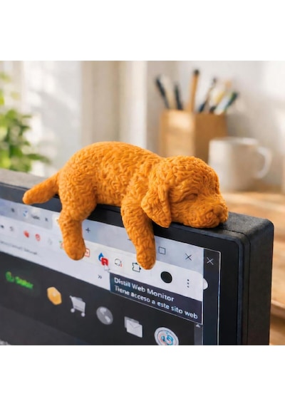 İkili Uyuyan Köpek Biblo Seti - Minimalist Ev Ve Ofis Dekorasyonu Hediye Paketli
